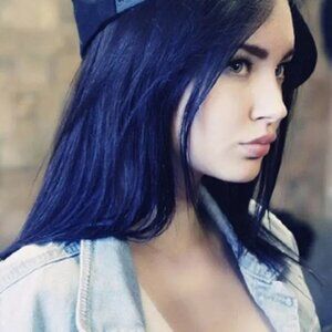 Ombre Dark Blue Lace Front Wig
